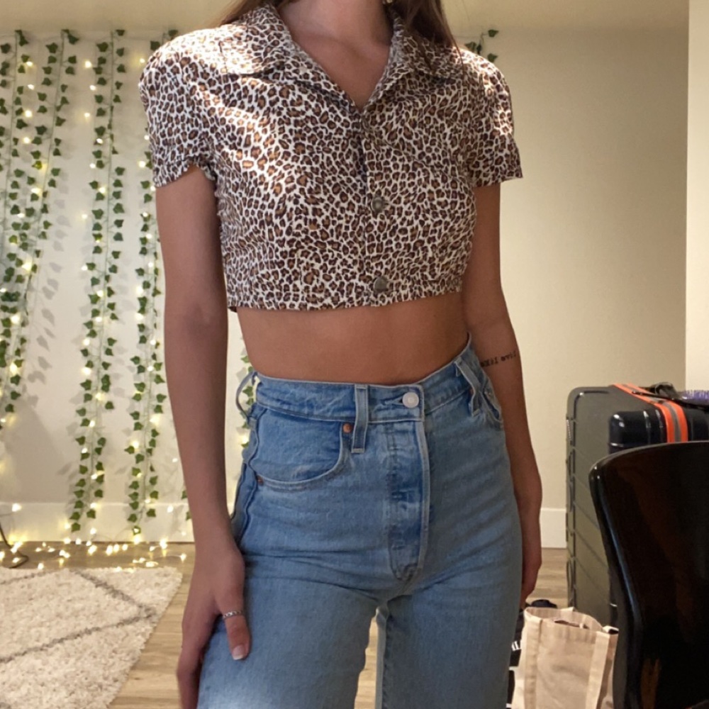 Cheetah Print Crop Top